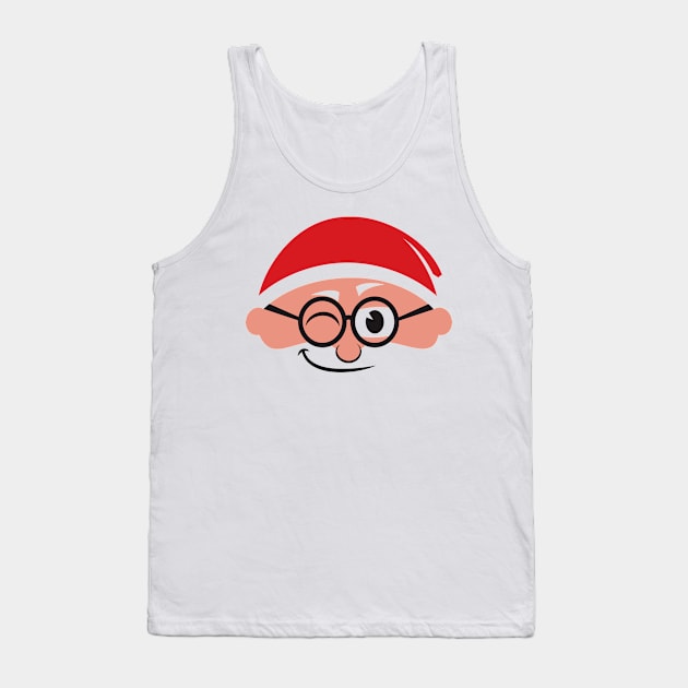 Santa Face Tank Top by Malchev